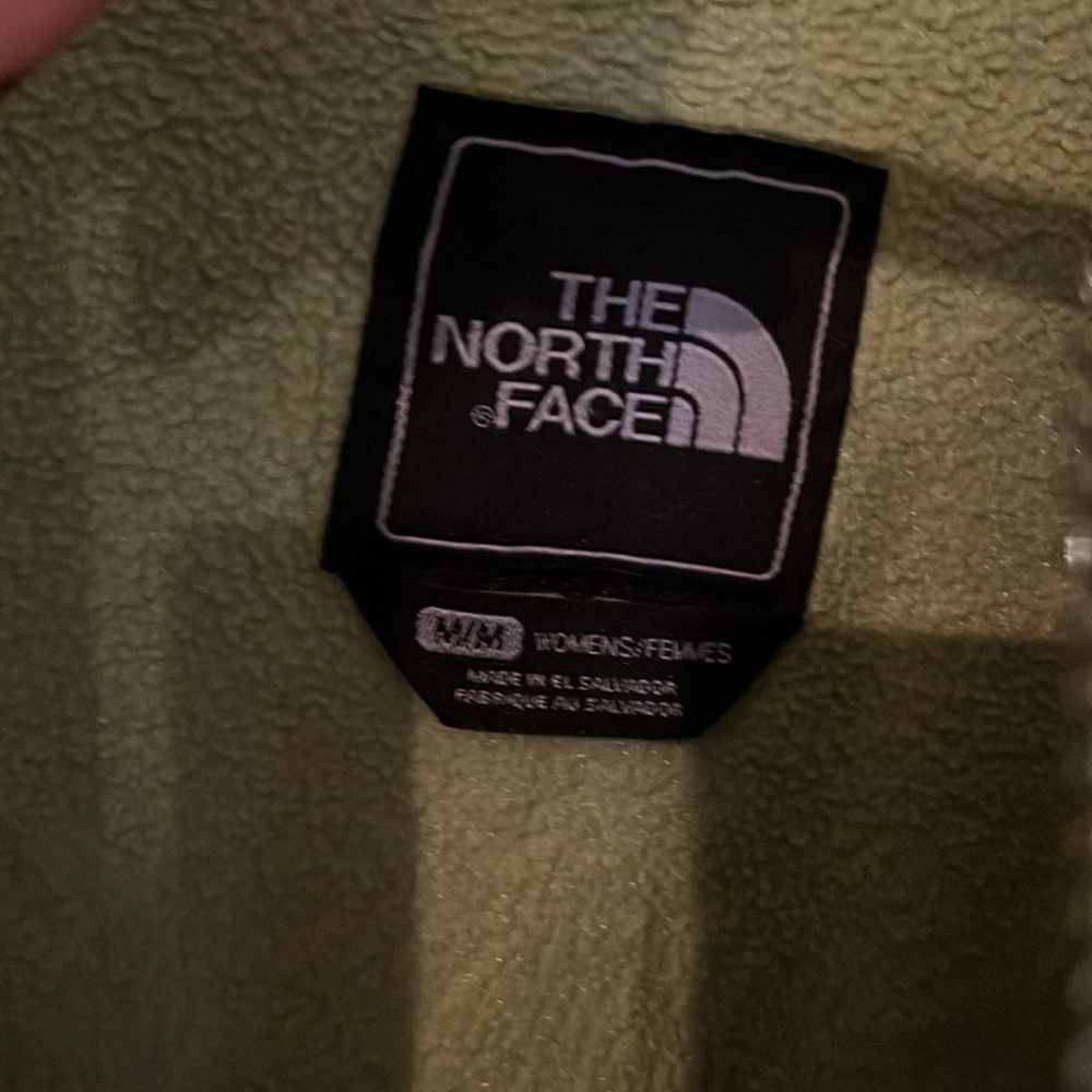 The North Face women’s medium green polartec jacket zip pockets - Picture 8 of 10